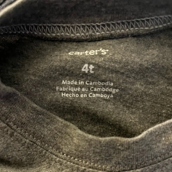 Carter’s Grey and White Release the Beast Long Sleeve Bear t-Shirt - Picture 2 of 3